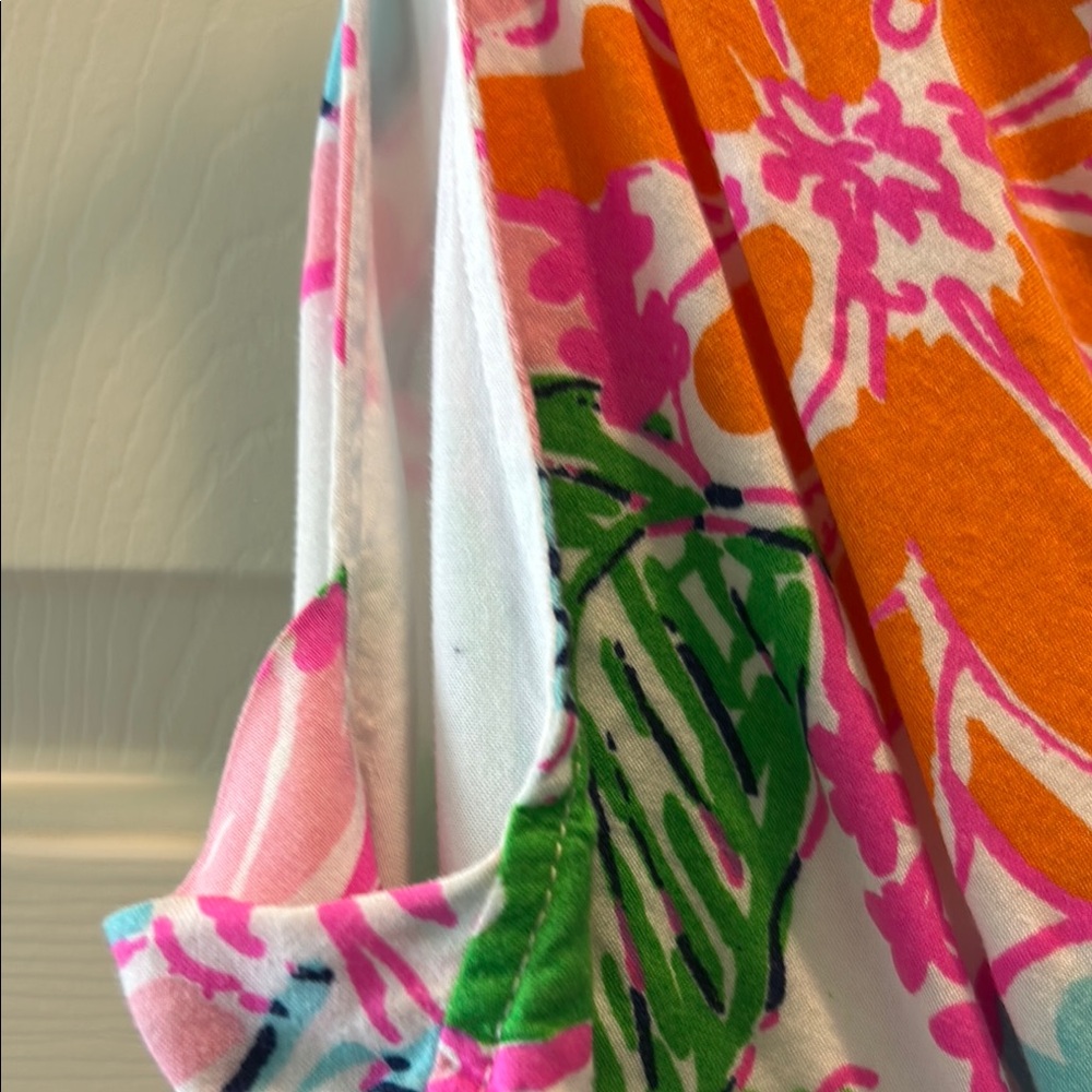 Lilly Pulitzer Tropical Pink and Green baby doll style tank shirt - Picture 11 of 14